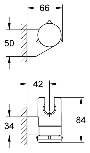 Держатель ручного душа Grohe Tempesta New хром 27595000