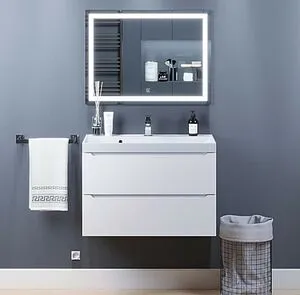 Зеркало с подсветкой Uperwood Tanos 90 с подогревом белый/серебро 291020223, 3