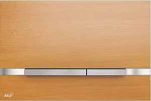 Клавиша смыва для унитаза AlcaPlast FLAT STRIPE-BEECH кнопки/сатин, панель/бук Клавиша смыва для унитаза AlcaPlast FLAT STRIPE-BEECH кнопки/сатин, панель/бук, 1