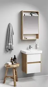 Шкаф-зеркало Aqwella City 50 дуб балтийский SIT0405DB, 3