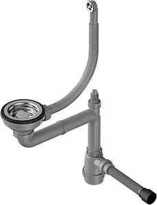 Сифон бутылочный для мойки с переливом Omoikiri WK-1-R-IN 4956486 Сифон бутылочный для мойки с переливом Omoikiri WK-1-R-IN 4956486, 1