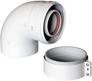 Колено стартовое коаксиальное Ø 60/100мм (алюм.) Arderia 2601221, 1