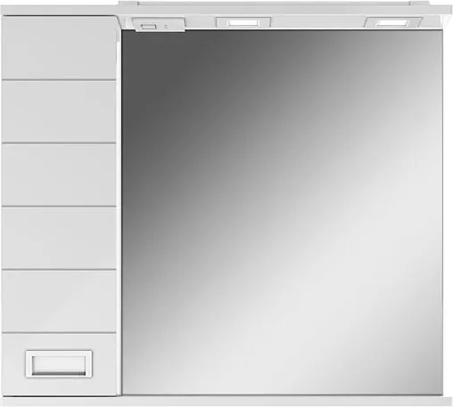 Шкаф-зеркало Домино Cube 75 L белый DC5008HZ