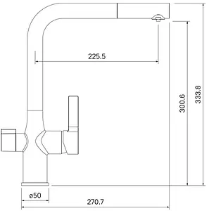 Смеситель для кухни с подключением к фильтру IDDIS Pure хром PURSBFLi05, 2
