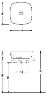 Раковина Serel 46 белый 3049 Раковина Serel 46 белый 3049, 2