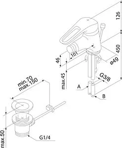 Смеситель для биде Damixa Starlight хром 108380038 Смеситель для биде Damixa Starlight хром 108380038, 2