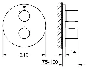 Термостат для 1 потребителя Grohe Grohtherm 3000 Cosmopolitan белый 19467LS0 Термостат для 1 потребителя Grohe Grohtherm 3000 Cosmopolitan белый 19467LS0, 2