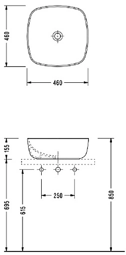 Раковина Serel 46 белый 3049 Раковина Serel 46 белый 3049