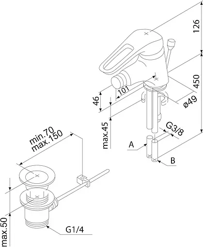 Смеситель для биде Damixa Starlight хром 108380038