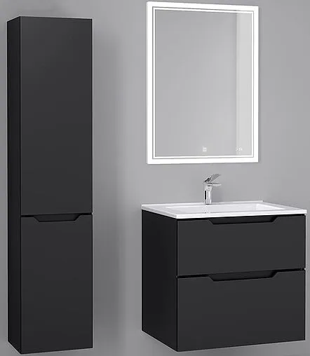 Шкаф-зеркало Jorno Slide 65 R антрацит Sli.03.60/A