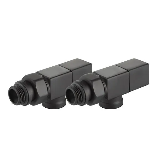 Комплект вентилей запорных осевых ½" в/н Royal Thermo Cube черный RTE 56.0004 Комплект вентилей запорных осевых ½" в/н Royal Thermo Cube черный RTE 56.0004