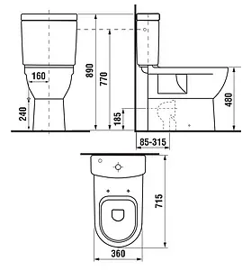Чаша унитаза Jika Mio белый 8.2471.6.000.000.1 Чаша унитаза Jika Mio белый 8.2471.6.000.000.1, 2