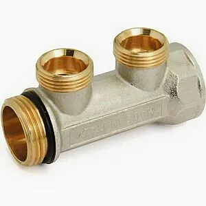 Коллектор распределительный проходной 2 отвода 1"в/н x ¾"ек Valtec VTc.500.NE.060502 Коллектор распределительный проходной 2 отвода 1"в/н x ¾"ек Valtec VTc.500.NE.060502, 4