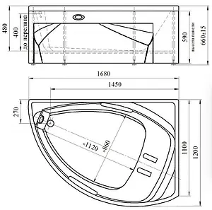 Ванна акриловая Radomir Астория 168х120 L 1-01-0-1-1-019 Ванна акриловая Radomir Астория 168х120 L 1-01-0-1-1-019, 2