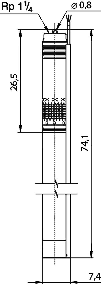 Насос скважинный центробежный 3&quot; Grundfos SQ 2-55 96510199