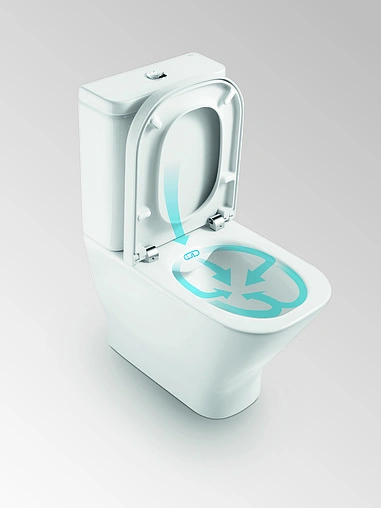 Унитаз-компакт безободковый Roca Gap Clean Rim белый 34273700H+341730000