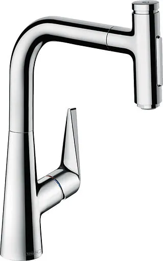 Смеситель для кухни с выдвижным изливом Hansgrohe Talis Select M51 220 2jet хром 72824000