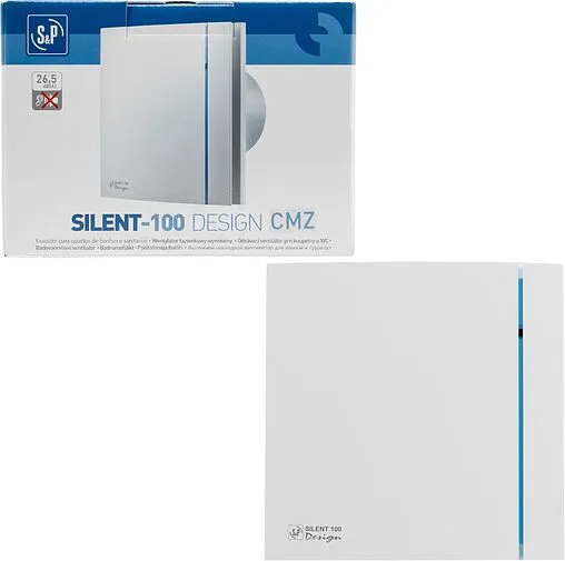 Вентилятор вытяжной Soler & Palau SILENT-100 CMZ DESIGN белый Вентилятор вытяжной Soler & Palau SILENT-100 CMZ DESIGN белый
