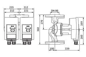 Насос циркуляционный Wilo Yonos MAXO-D 80/0.5-6 2163261, 4