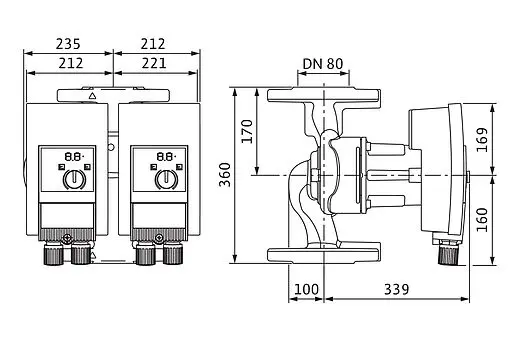 Насос циркуляционный Wilo Yonos MAXO-D 80/0.5-6 2163260 Насос циркуляционный Wilo Yonos MAXO-D 80/0.5-6 2163260