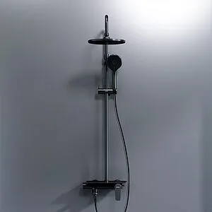 Душевая система со смесителем для ванны Damixa Jupiter чёрный матовый 977730300, 4