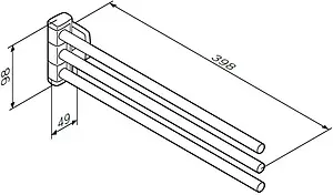 Полотенцедержатель Am.Pm Gem хром A9032700 Полотенцедержатель Am.Pm Gem хром A9032700, 2