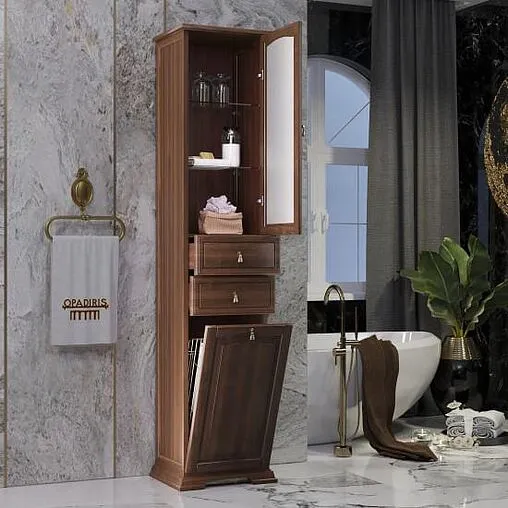 Шкаф-пенал напольный Opadiris Риспекто 40 R cветлый орех 00-00005841