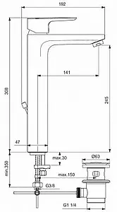 Смеситель для раковины Ideal Standard Ceraplan III Slim хром BC561AA Смеситель для раковины Ideal Standard Ceraplan III Slim хром BC561AA, 2