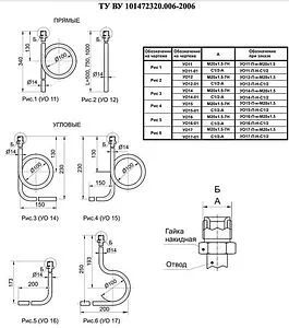 Демпферная трубка ½&quot;н x М20x1.5мм Багория 182902210, 3