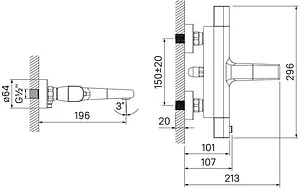 Термостат для ванны IDDIS Uniterm хром UNISB02i74WA, 2