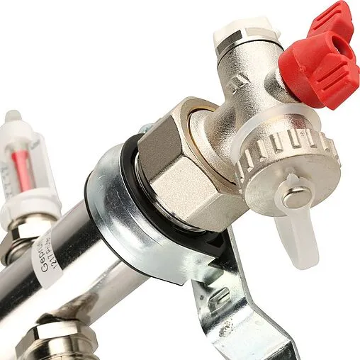 Группа коллекторная с расходомерами 6 отводов 1&quot;н/н x ¾&quot;ек Rehau HKV-D 12080611002