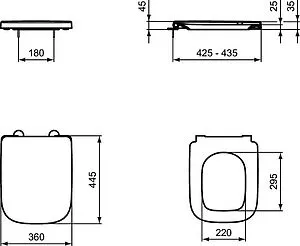 Крышка-сиденье для унитаза с микролифтом Ideal Standard I.Life B белый T468301 Крышка-сиденье для унитаза с микролифтом Ideal Standard I.Life B белый T468301, 2