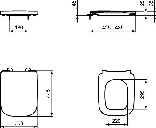 Крышка-сиденье для унитаза с микролифтом Ideal Standard I.Life B белый T468301