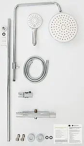 Душевая система с термостатом для душа Gross Aqua Space Thermofix хром GA9014SMT Душевая система с термостатом для душа Gross Aqua Space Thermofix хром GA9014SMT, 3