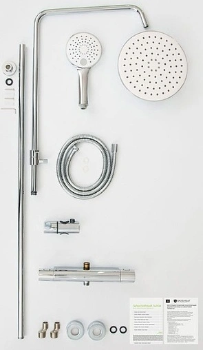 Душевая система с термостатом для душа Gross Aqua Space Thermofix хром GA9014SMT