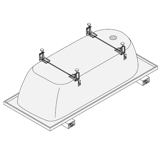 Ножки для ванны стальной Bette B23-1500 Ножки для ванны стальной Bette B23-1500