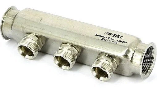Коллектор распределительный проходной 3 отвода 1&quot;в/в x ¾&quot;ек Uni-fitt 430I4303