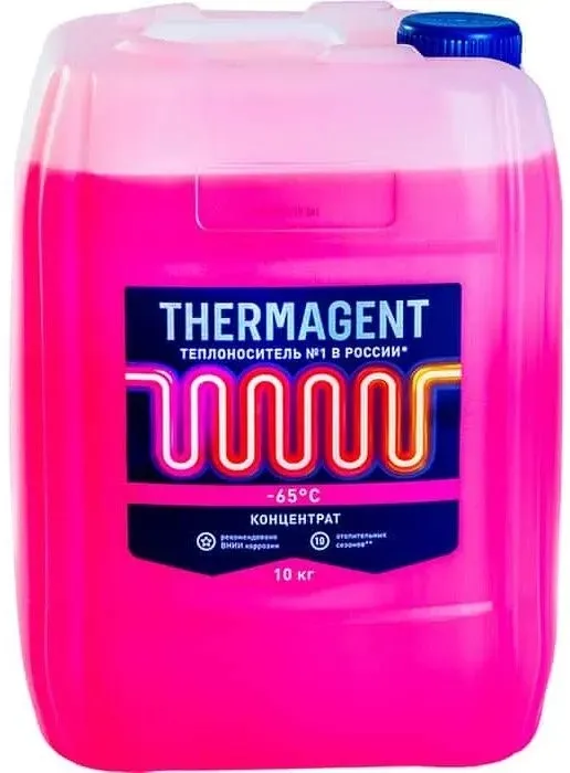 Теплоноситель (Антифриз) этиленгликоль Thermagent -65 10кг 910231 Теплоноситель (Антифриз) этиленгликоль Thermagent -65 10кг 910231, 1