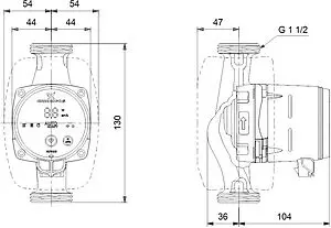 Насос циркуляционный Grundfos Alpha3 25-60 130 99371954 Насос циркуляционный Grundfos Alpha3 25-60 130 99371954, 4