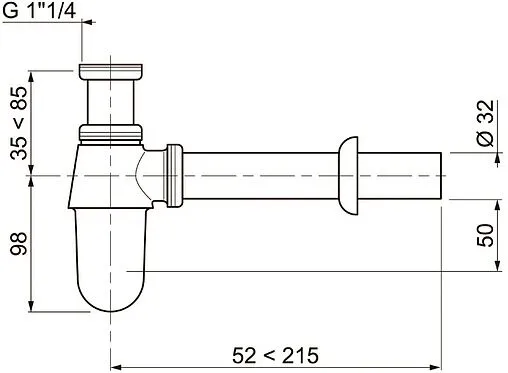 Сифон бутылочный для раковины Wirquin Classic хром SL211B Сифон бутылочный для раковины Wirquin Classic хром SL211B