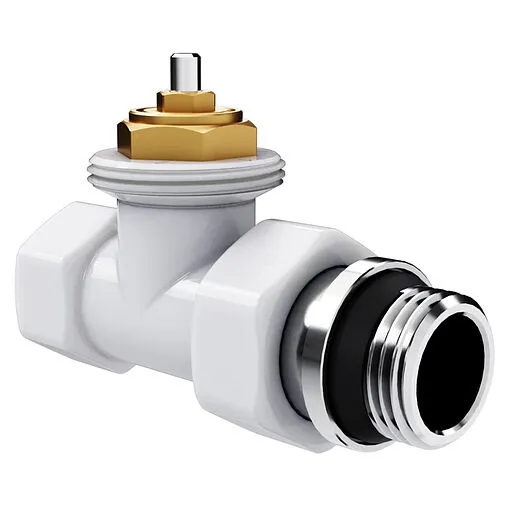 Комплект вентилей терморегулирующих прямых ½&quot; в/н Royal Thermo Design белый RATVDP11212WH