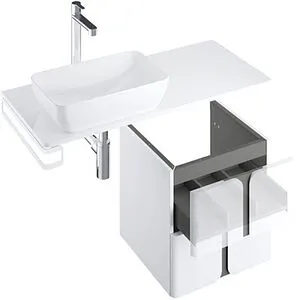 Тумба-умывальник подвесная Ravak Balance 120 белый X000001364+X000001372+X000001375+ Тумба-умывальник подвесная Ravak Balance 120 белый X000001364+X000001372+X000001375+, 4