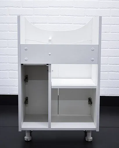 Тумба-умывальник напольная Айсберг Волна 55 белый DA1017T+Вн МуБ03