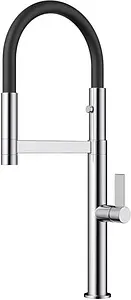 Смеситель для кухни с гибким изливом Omoikiri Osaka C-BL хром/чёрный 4994333, 1
