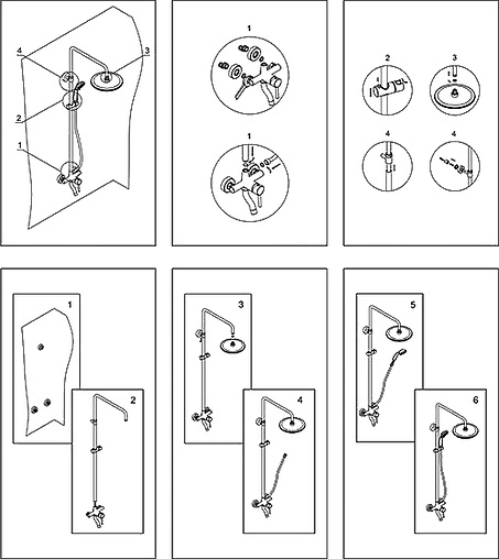 Душевая система со смесителем для ванны Wasserkraft хром A14401