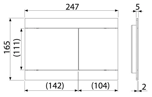Клавиша смыва для унитаза AlcaPlast FLAT FUN-ANTIC бронза
