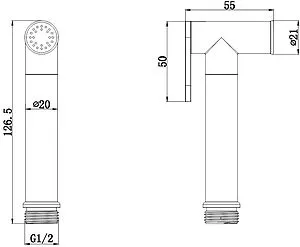 Гигиенический душ WHITECROSS Y black чёрный матовый BIDETTA-BL Гигиенический душ WHITECROSS Y black чёрный матовый BIDETTA-BL, 2