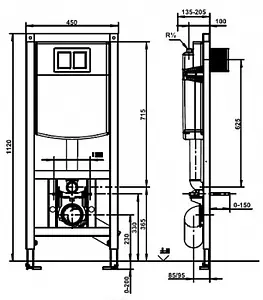 Комплект 5 в 1 Sanit S 706 90.733.81..S001+10AR02010SV+40D40200I-S с кнопкой 16.706.81..0000 хром глянцевый Комплект 5 в 1 Sanit S 706 90.733.81..S001+10AR02010SV+40D40200I-S с кнопкой 16.706.81..0000 хром глянцевый, 2