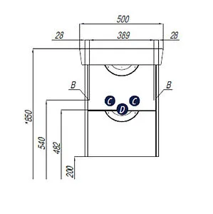 Тумба-умывальник Aquaton Сильва 50 дуб полярный 1A2117K1SIW70 Тумба-умывальник Aquaton Сильва 50 дуб полярный 1A2117K1SIW70, 2