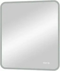 Зеркало с подсветкой Continent Glamour Led 68.5 с часами белый ЗЛП172 Зеркало с подсветкой Continent Glamour Led 68.5 с часами белый ЗЛП172, 2